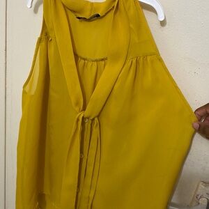 Sheer mustard yellow blouse💛